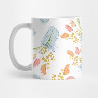 Spring Flowers in Mason Jar pattern Mug